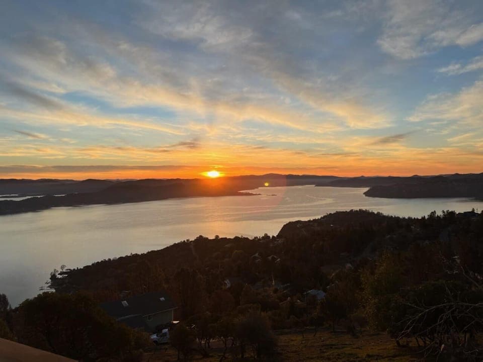 early sunrise view from deck 