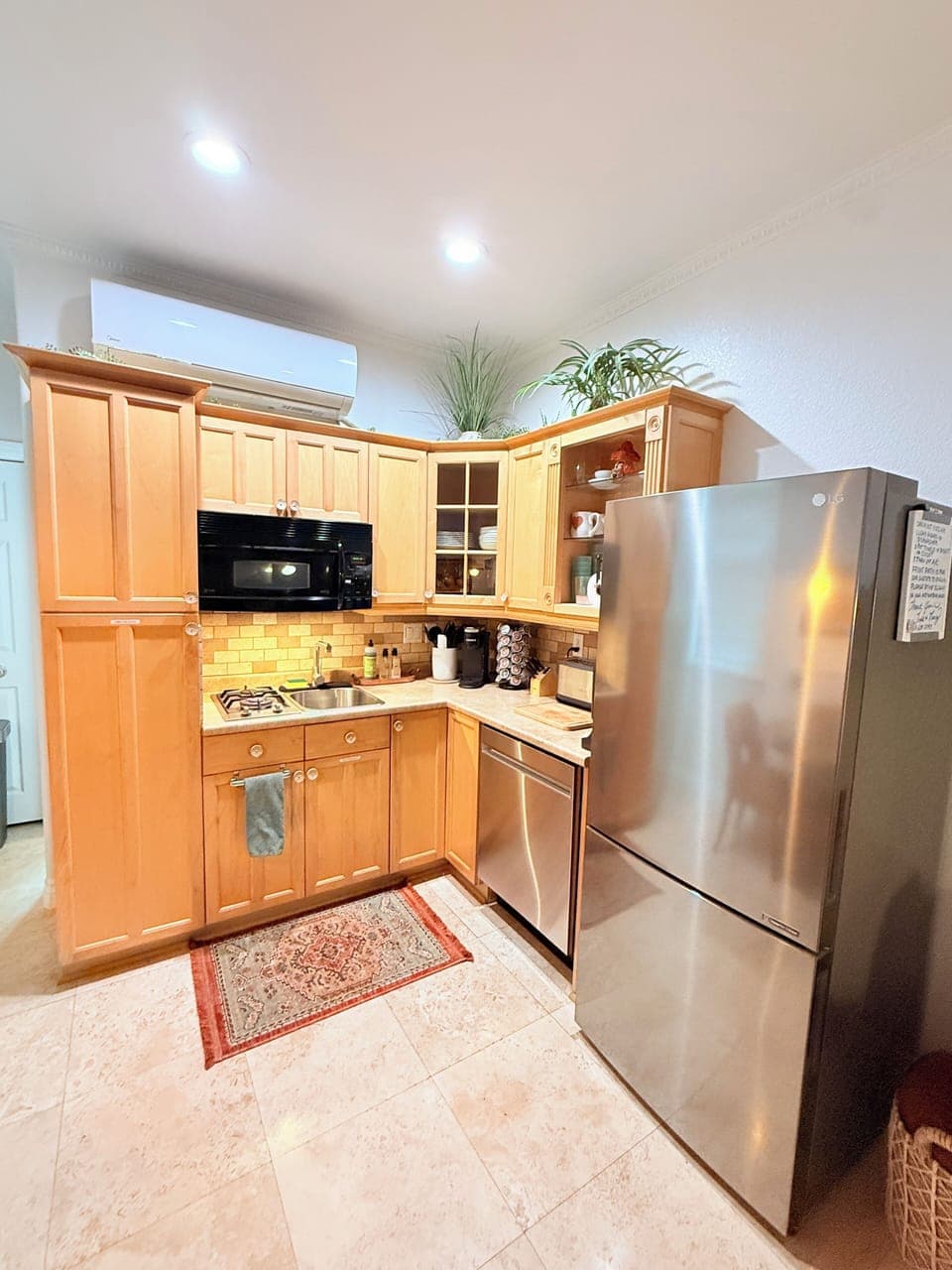 Kitchenette with two burner stove top