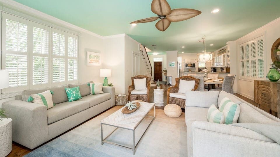 The open layout of the first floor is perfect for entertaining...