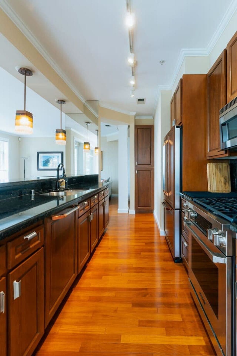 Kitchen with High End Appliances and Gas Range