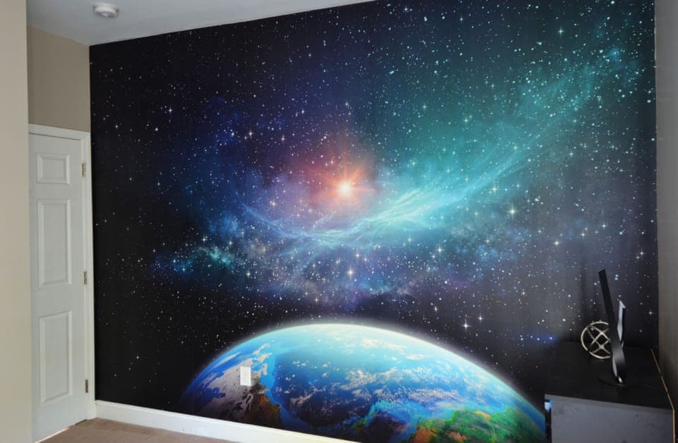 Space Room wall mural 