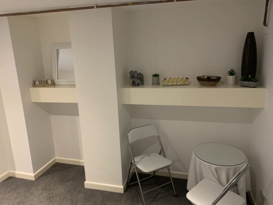 Bedroom table and mirror