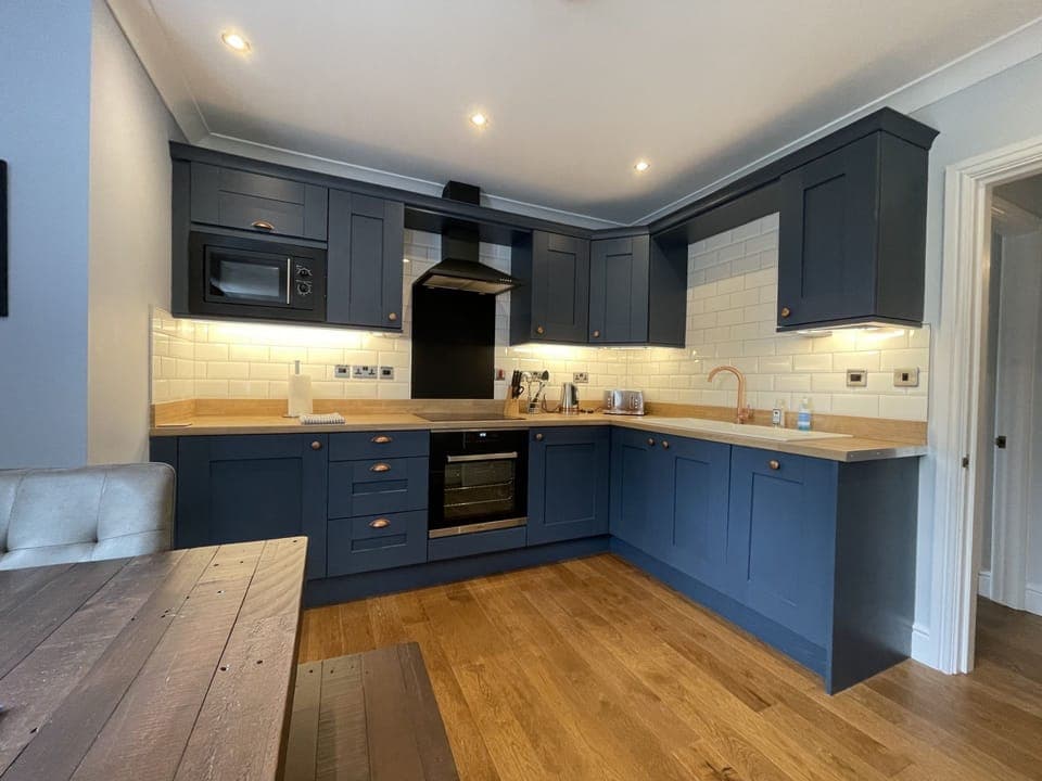 A beautiful modern kitchen area