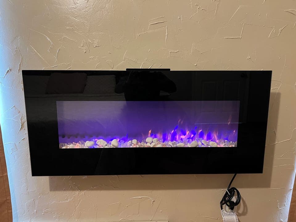 Fireplace in master bedroom