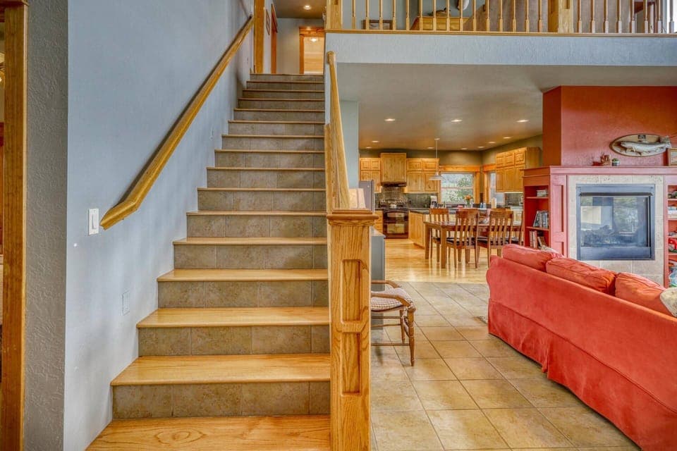 Staircase off of the Living Room