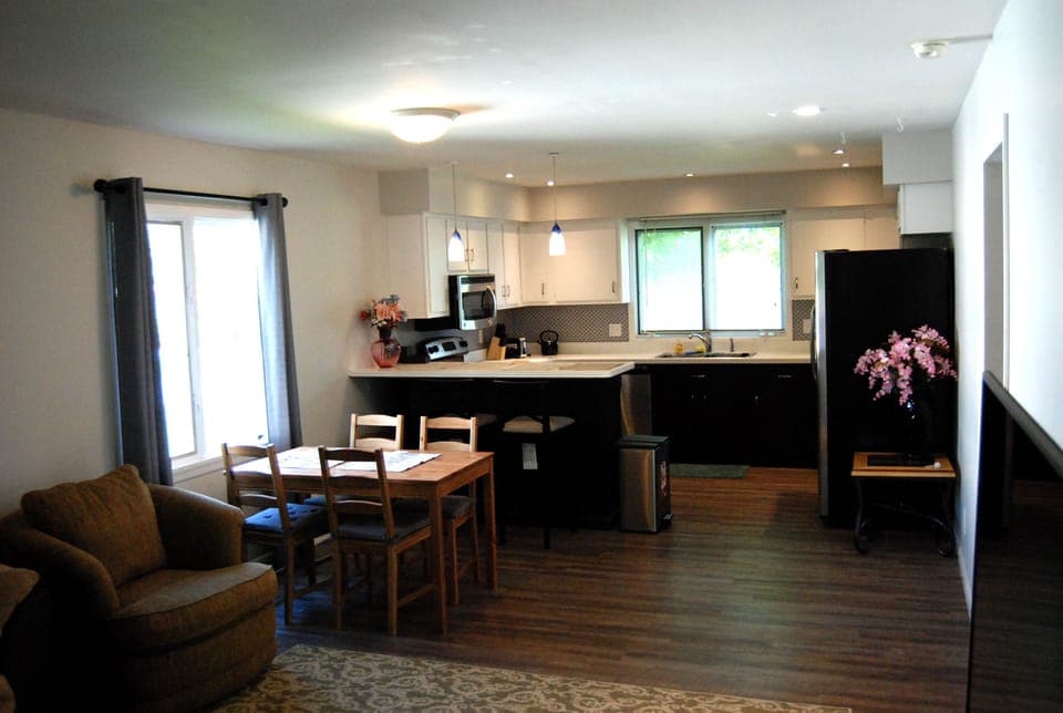 living room and kitchen (main level)