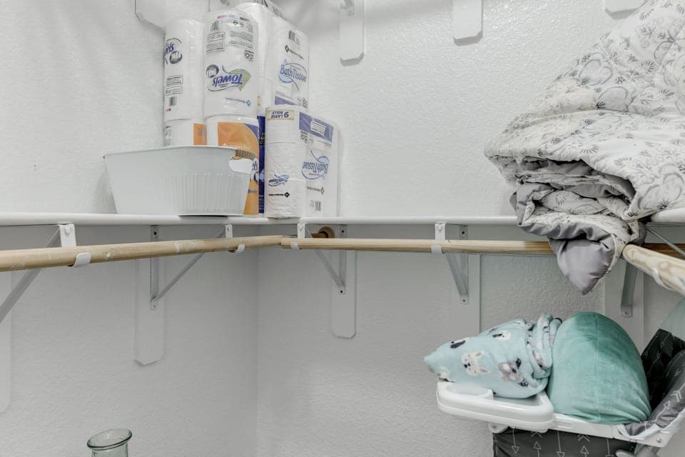 2nd master bedroom suite wall in closet 