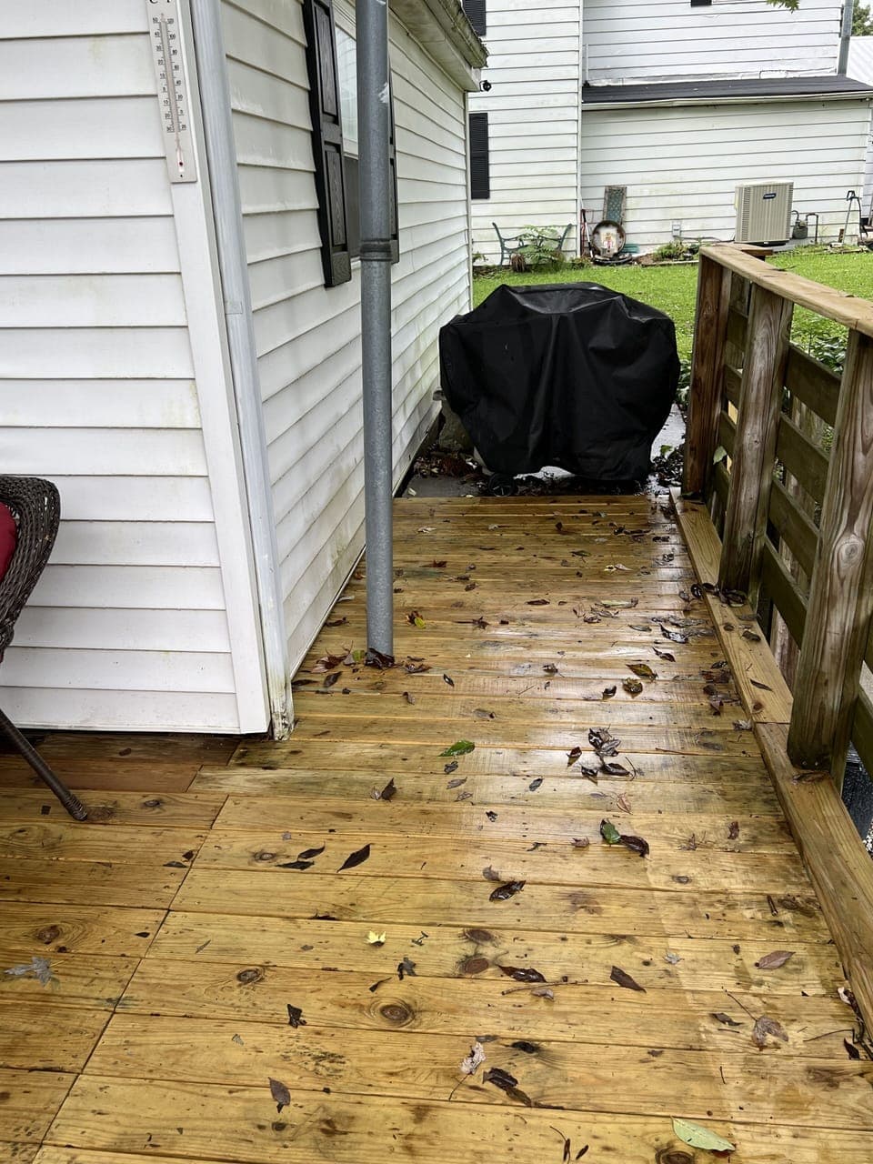 Grill on the back porch