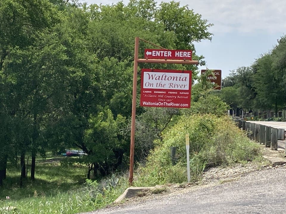 Look for the Waltonia sign so you know where to turn off of Hwy 39