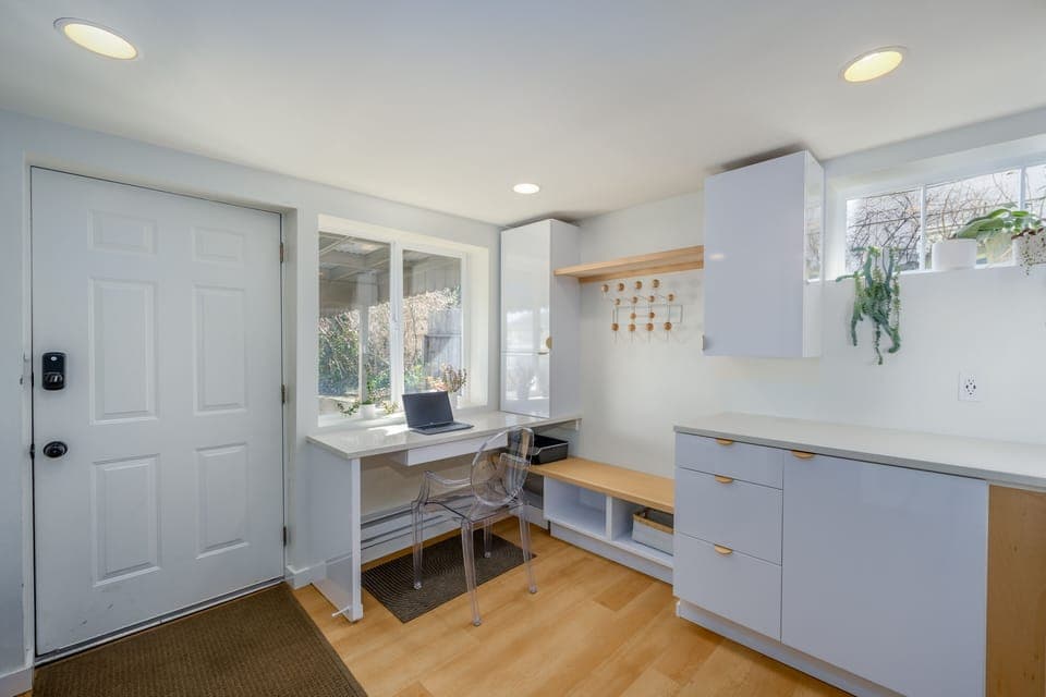 Discover the perfect balance of work and play in the secluded home office