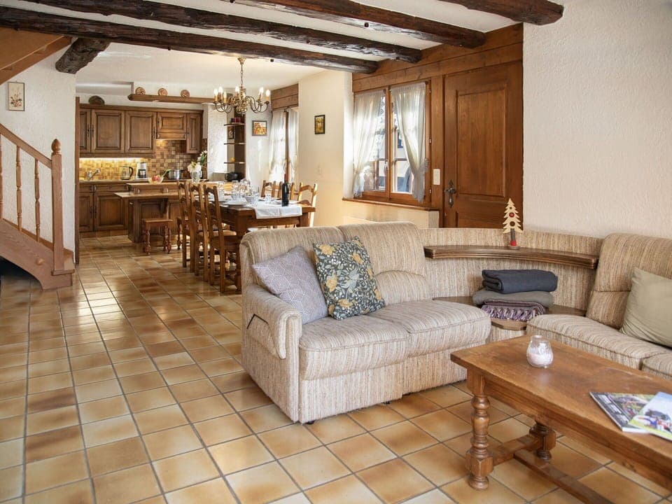 Furniture, Interior Design, Flooring, Floor, Wood, Couch, Ceiling, Room, Table, Living Room