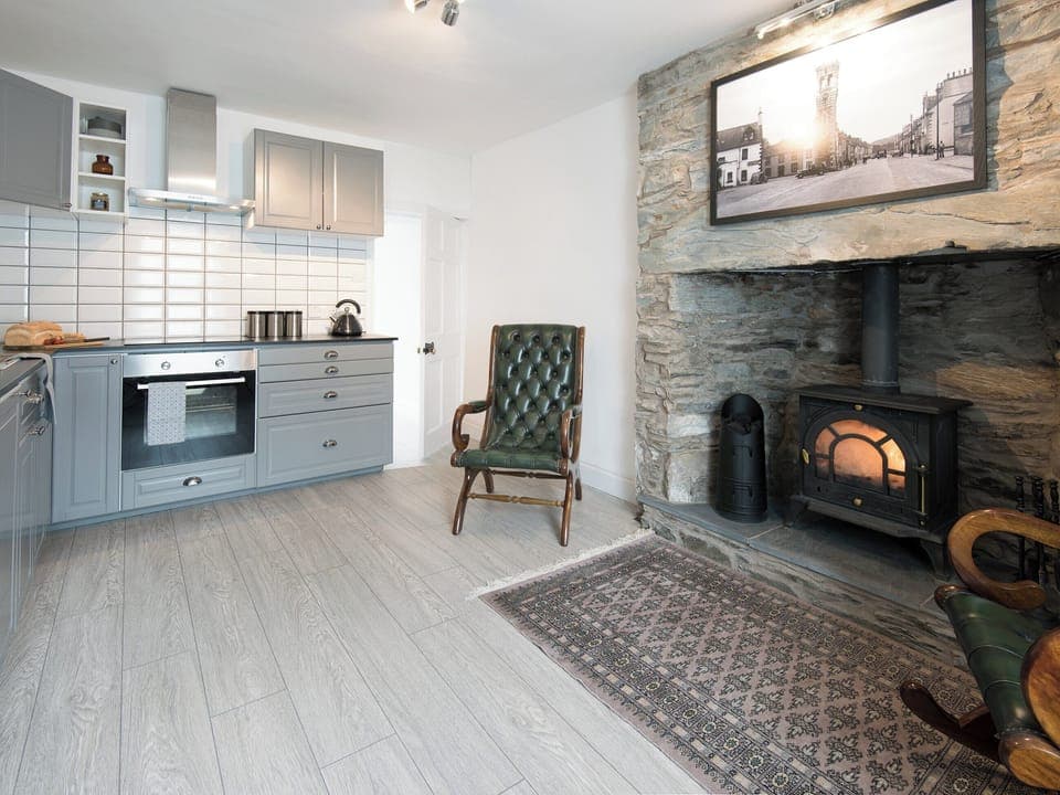 Thoughtfully renovated kitchen with wood burner | Callander&rsquo;s, Gatehouse of Fleet