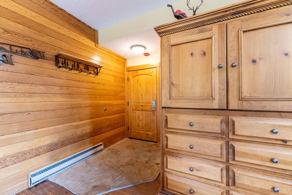 Entryway with hooks.