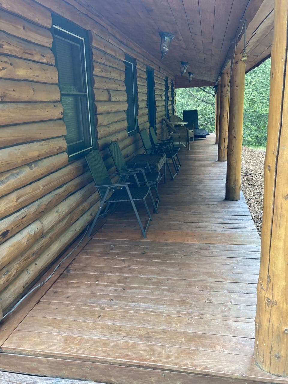 Driveway side of porch