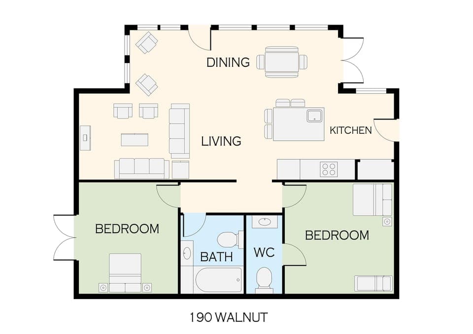 Floor plan of home