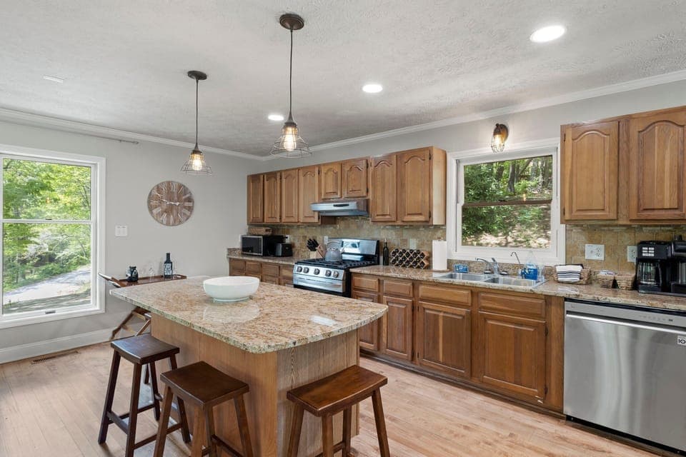 Fully stocked kitchen for family meals - or hire your own private chef