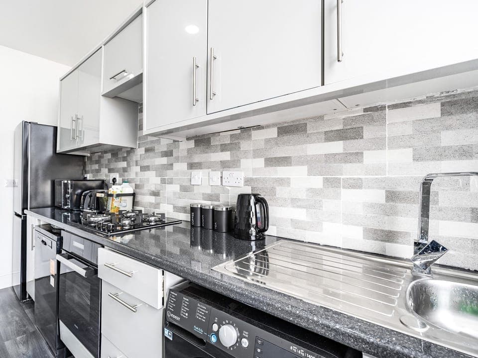 Kitchen | Sea View Apartment One - Fylde Coast, Blackpool