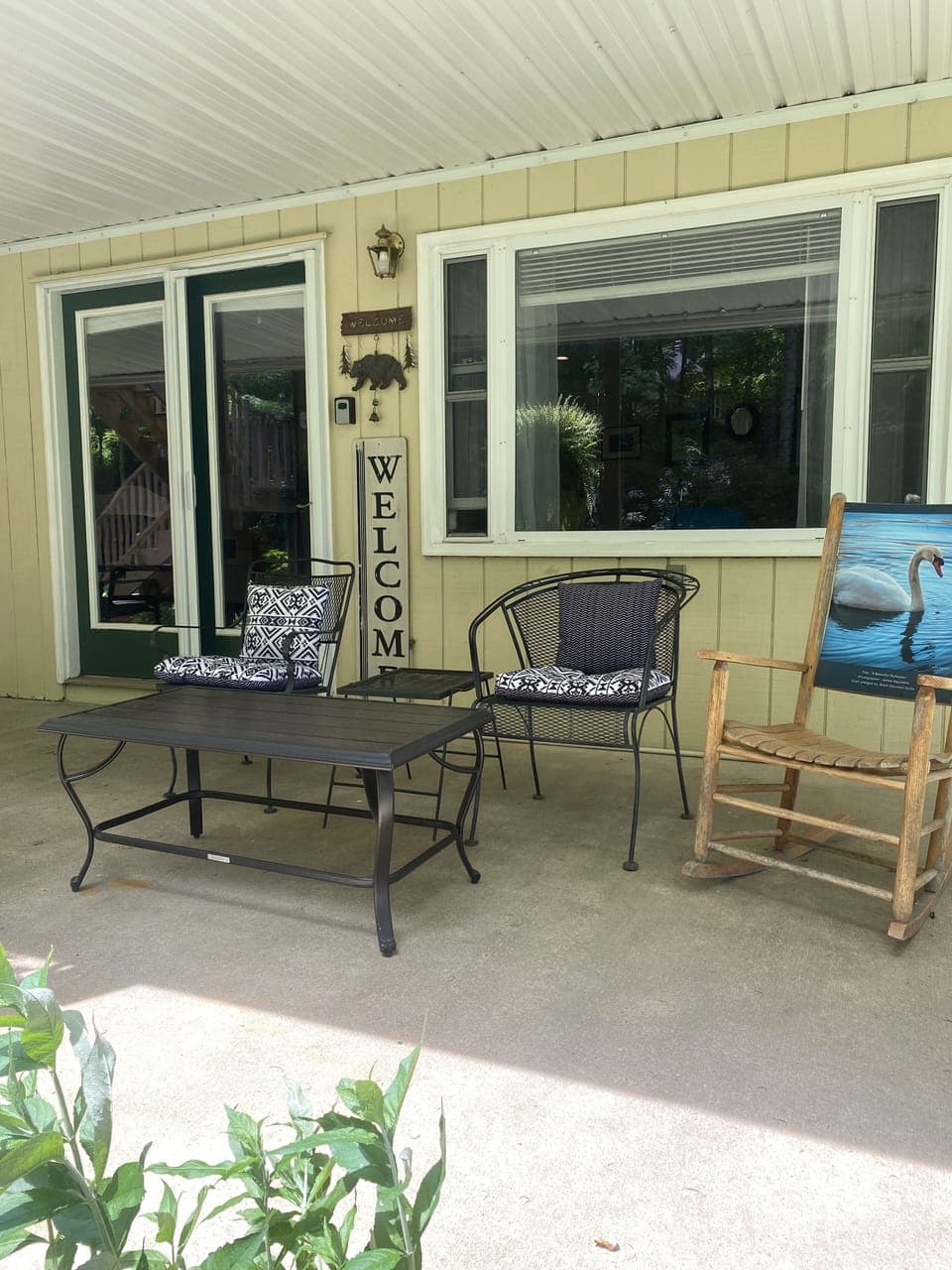 Private covered patio