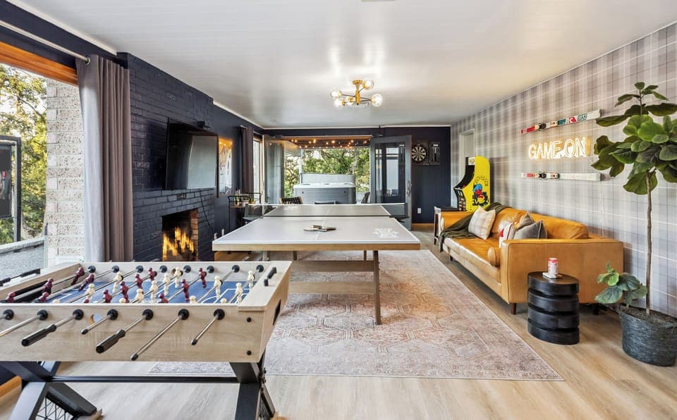 The game room offers endless entertainment, including high-end amenities