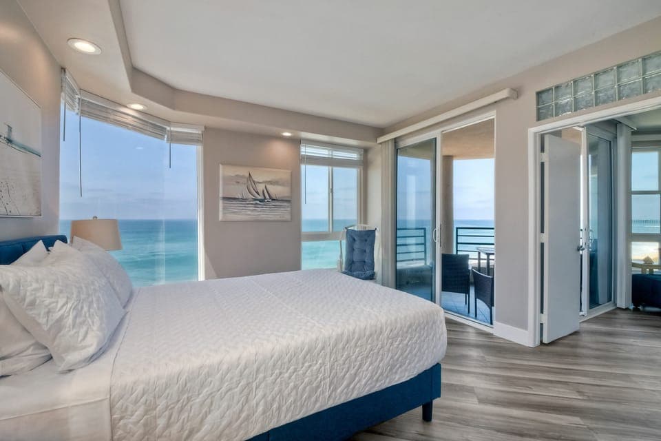 Enjoy ocean views and an ocean breeze from the main suite
