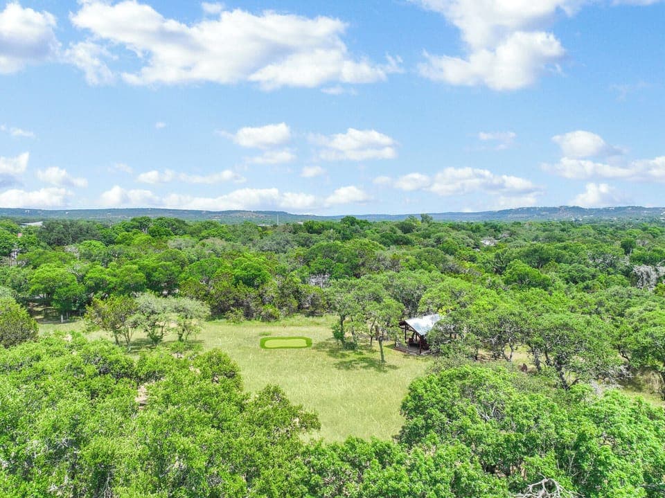 Ariel view of golf course