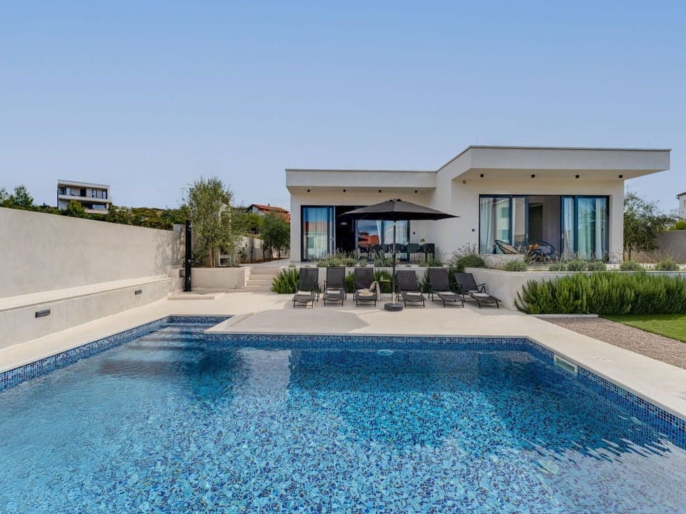 Water, Sky, Property, Plant, Blue, Azure, Swimming Pool, Building, Grass, Shade