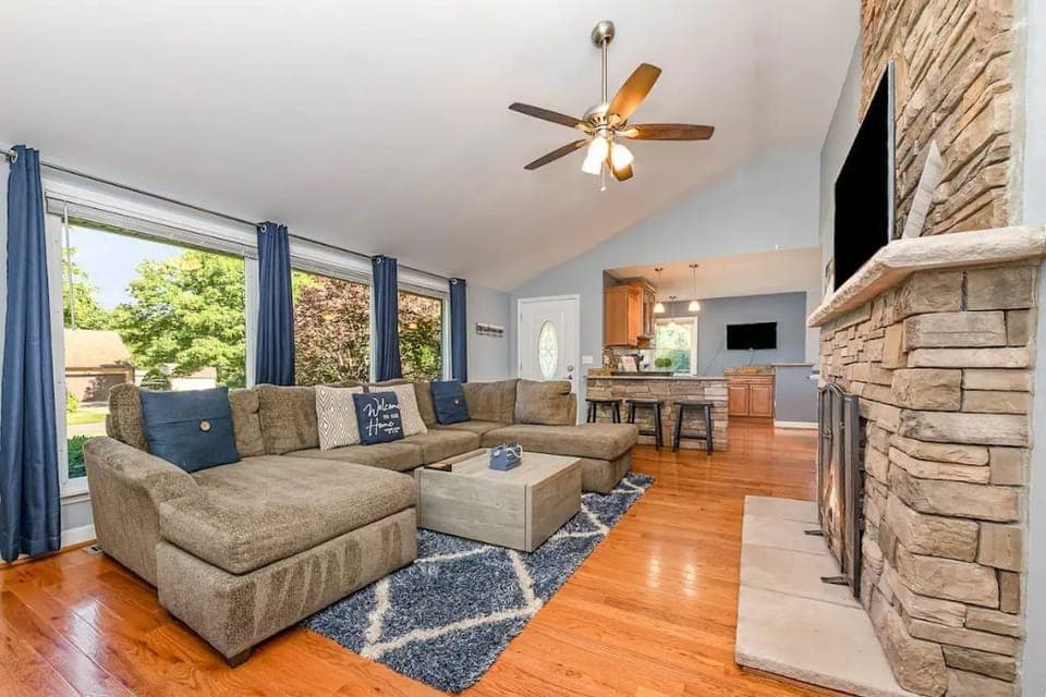 Welcome to our home!  We have a large layout on two floors.  