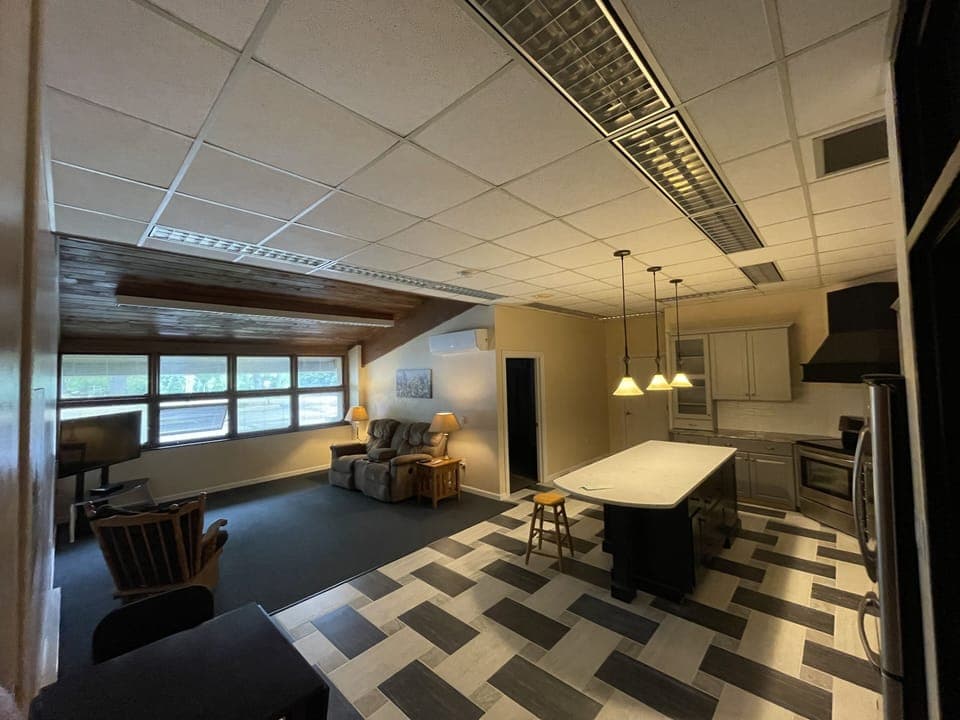 Complete apartment in larger building complex. 