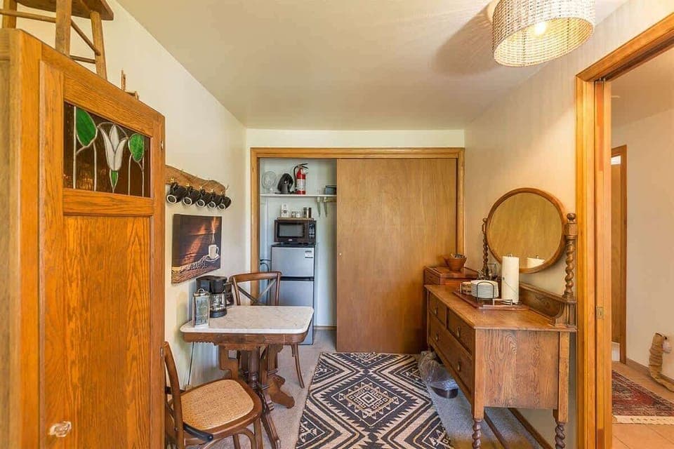 Coffee corner in the bedroom