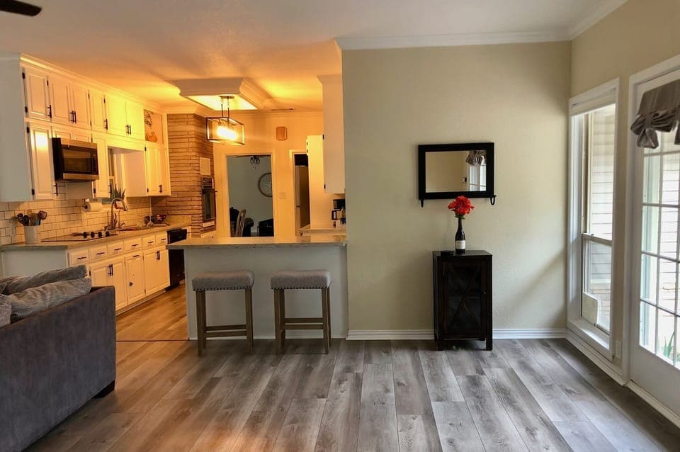 Den Looking into Kitchen