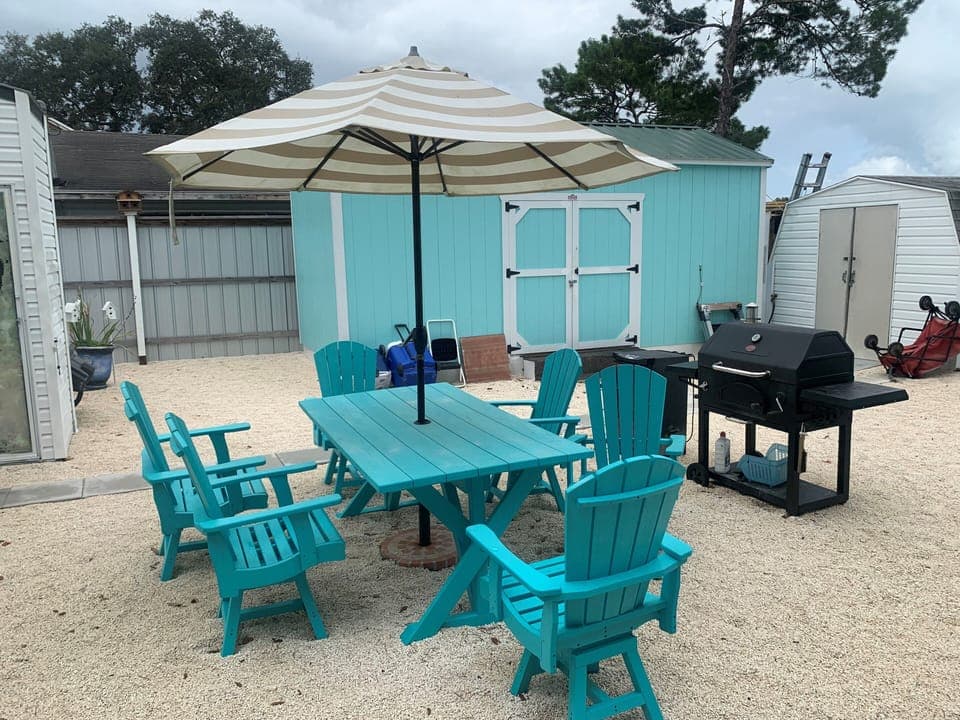 Outside grill area