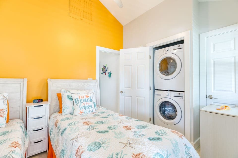 Washer and dryer are located in Bedroom 2.