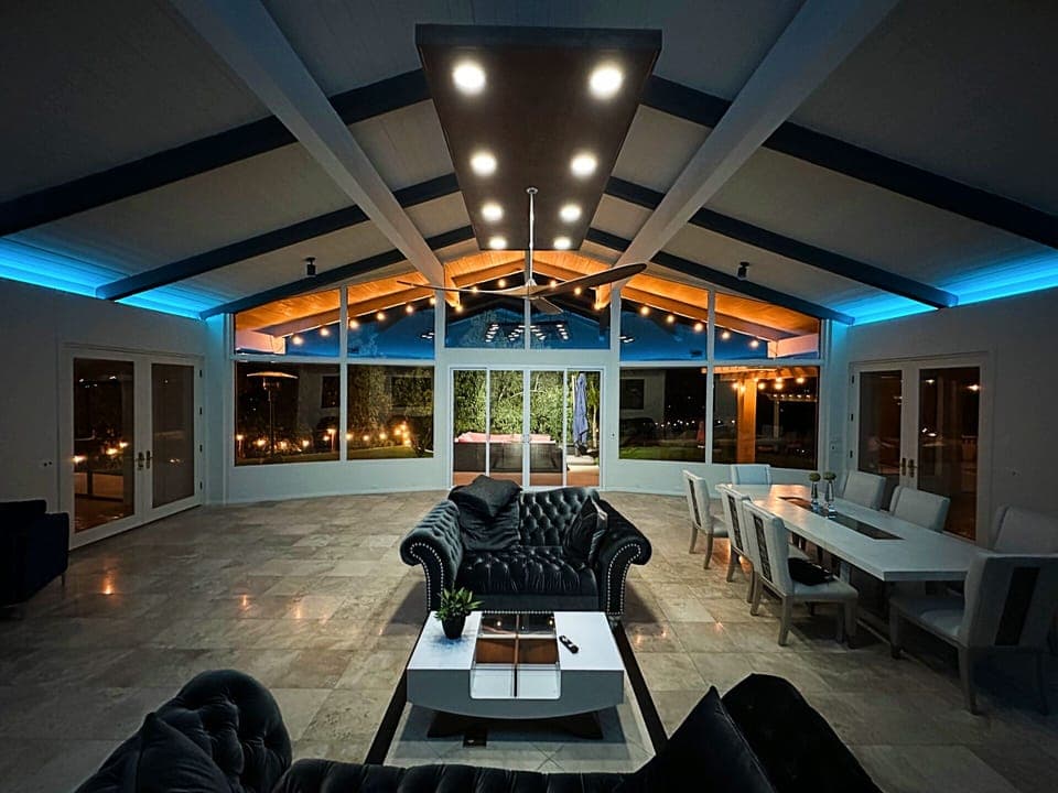 Fallbrook Villa Livingroom Night