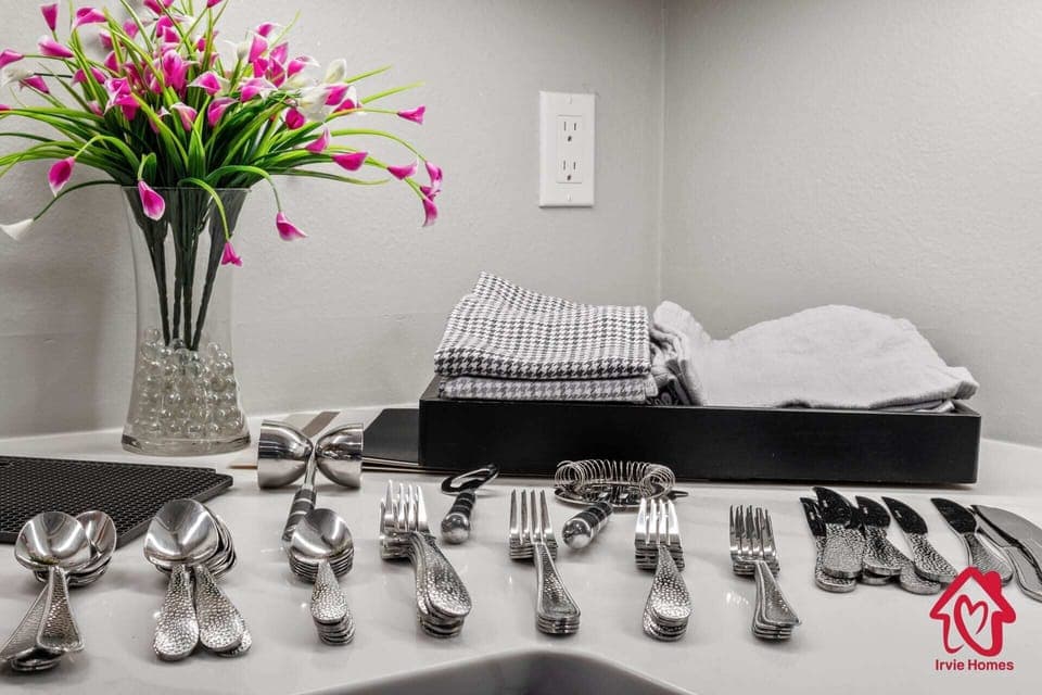 Kitchen is completely stocked with all your cooking needs