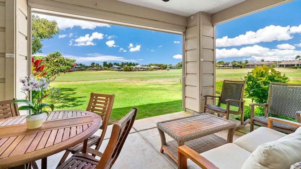 Pili Mai Resort at Poipu #08J - Dining & Seating Lanai - Parrish Kauai