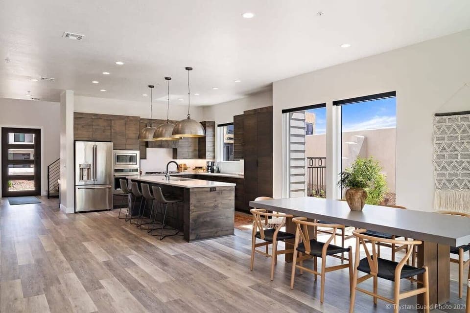 Dining Area bar seating and large dining table