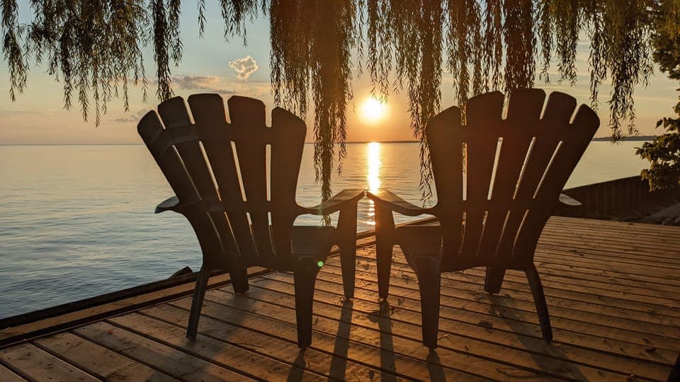 Enjoy the beautiful sunsets on your waterfront deck.
