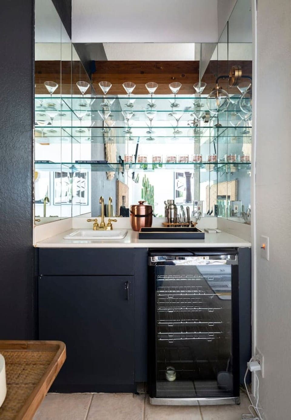 A sleek and stylish home bar, where elegance meets functionality—cheers to good times ahead!