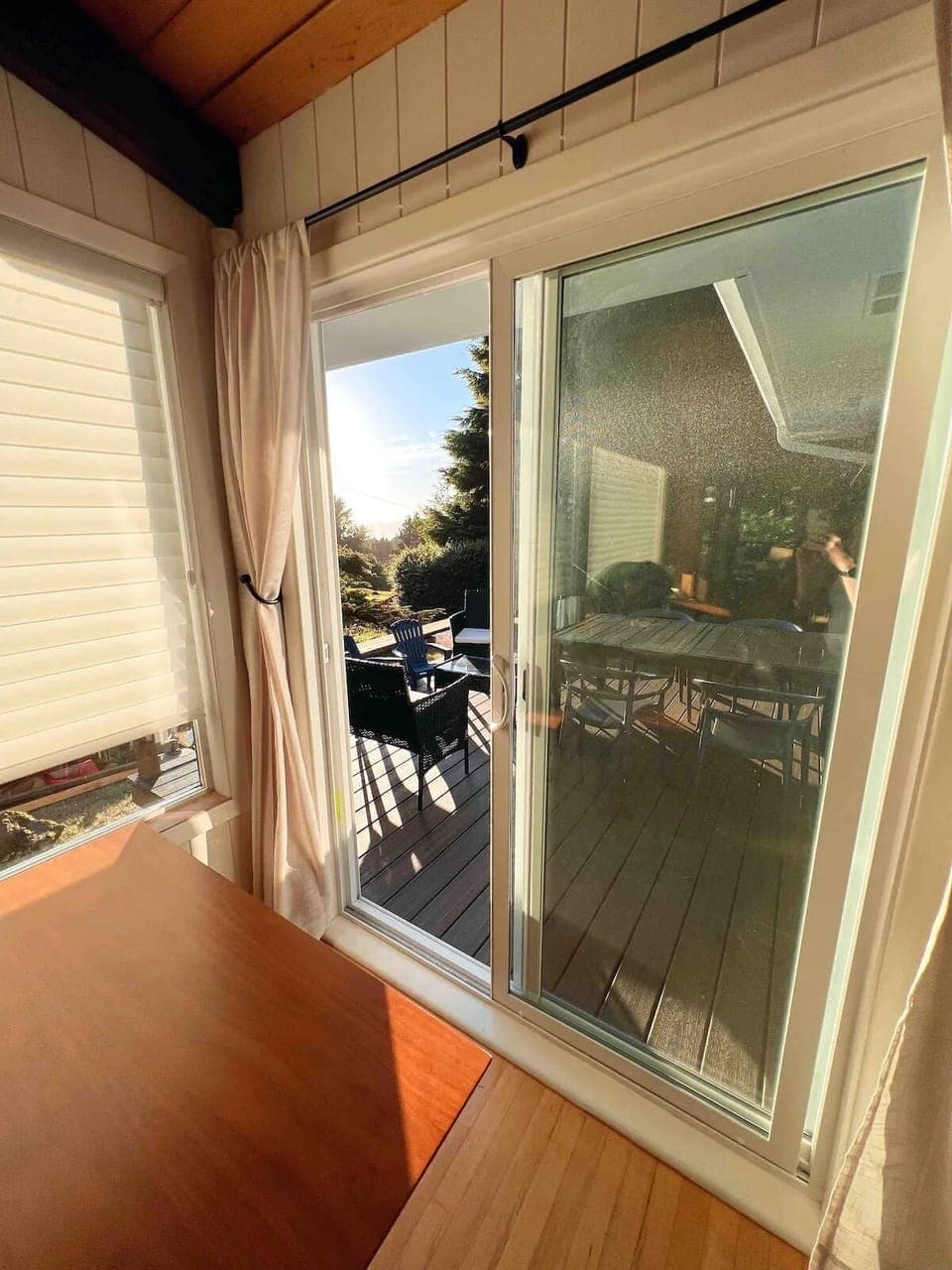 We've recently added a sliding door & a deck for cross-breeze & outdoor space