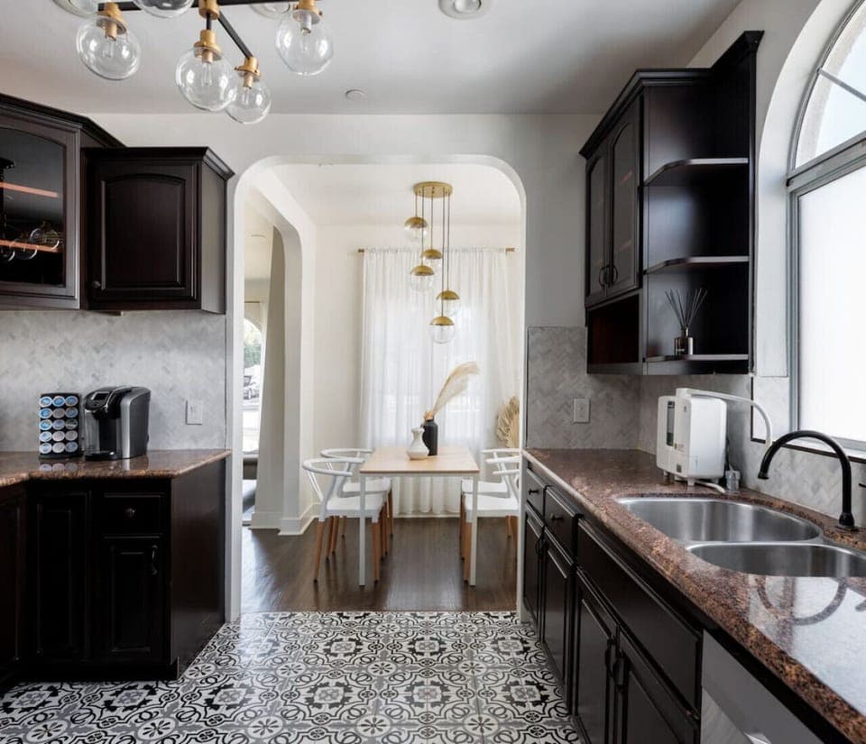 Sleek and stylish, this kitchen is a true masterpiece.