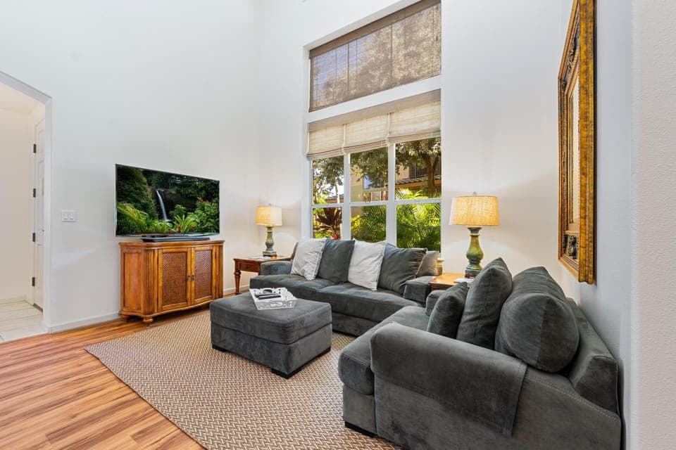 Bright, airy, and inviting living room.