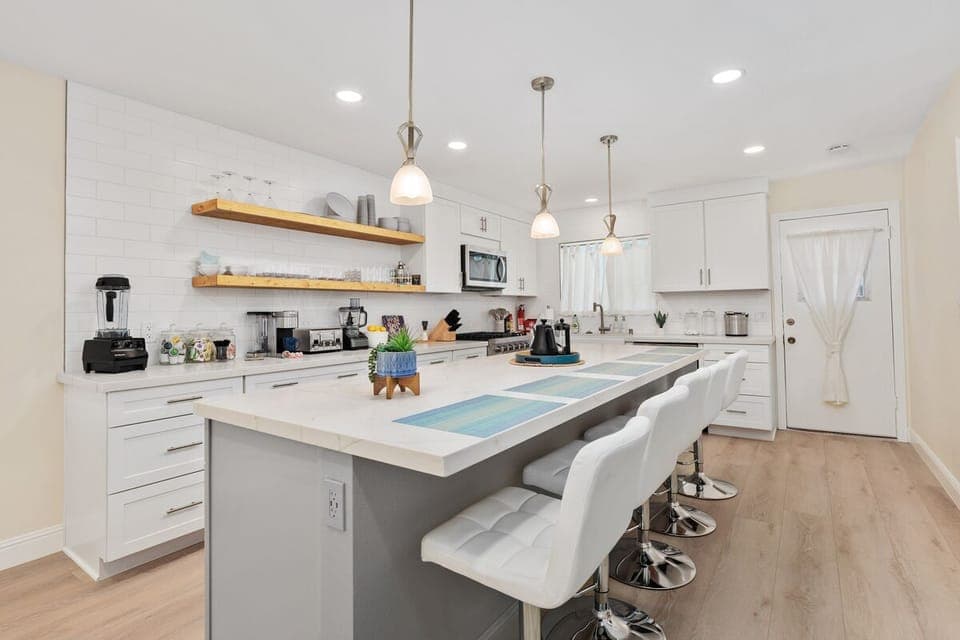 Large kitchen with all the appliances you need for your stay.