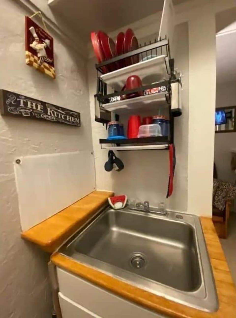 Wash and drip dry dishes where they stay