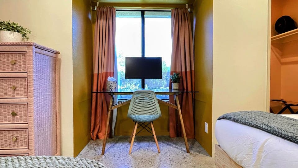 Workspace with monitor