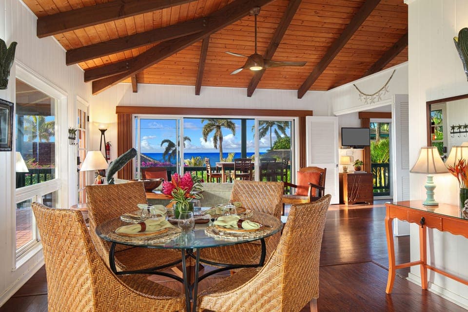 DINING AREA WITH OCEAN VIEWS