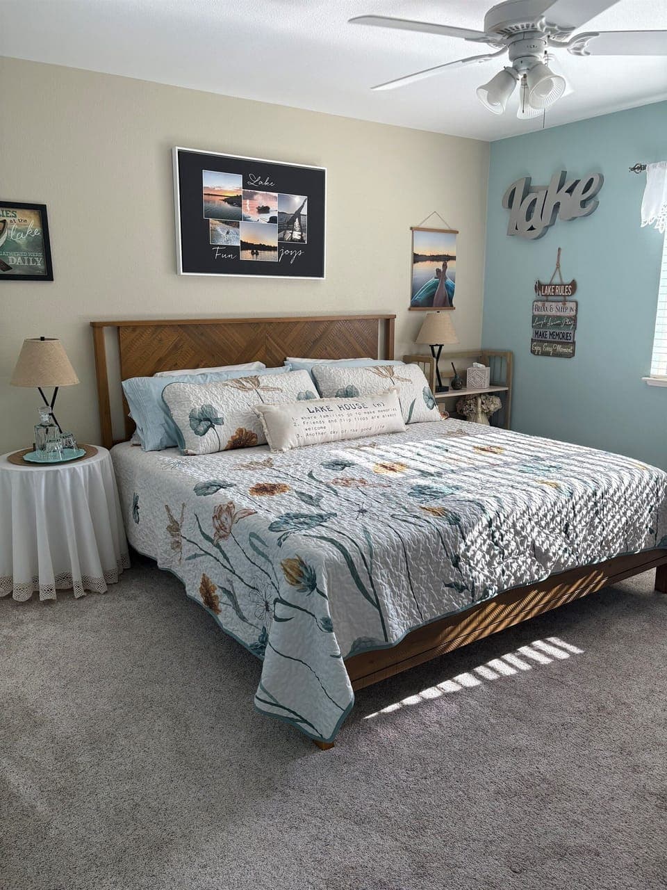 Plush bed for a good night's sleep