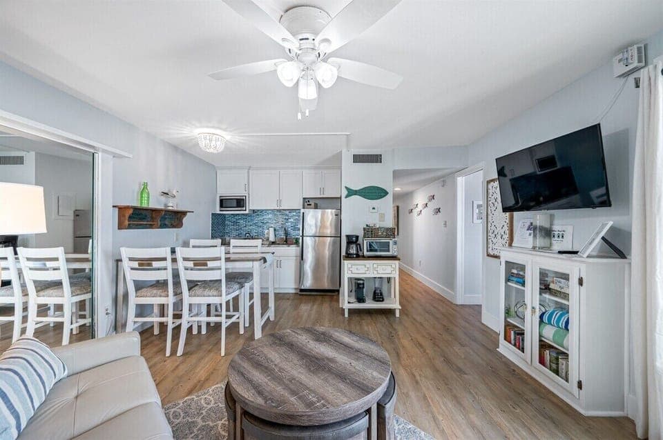 Open Living Area with Kitchen and Dining