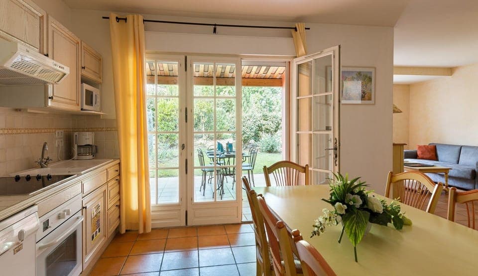 Prepare meals in the privacy of your own kitchen and enjoy them at the dining table.