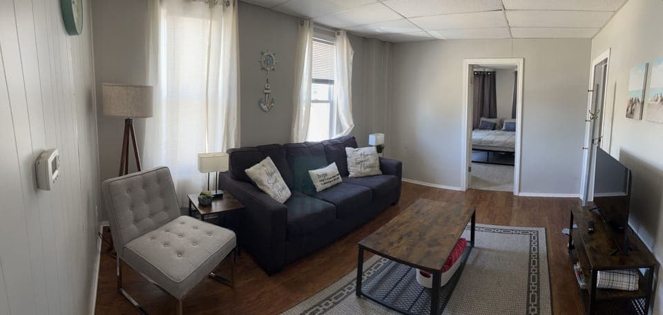 Living Room with Queen size Memory Foam pull out