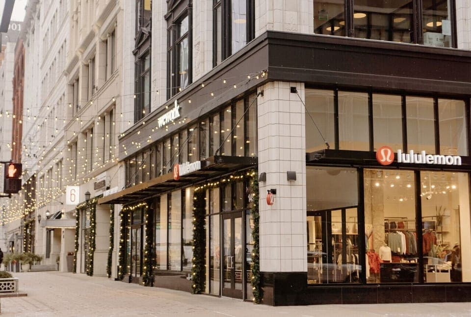 Shop til you drop on Merchant's Row in stores like Lululemon, H & M, Gucci, Shinola, and Nike.